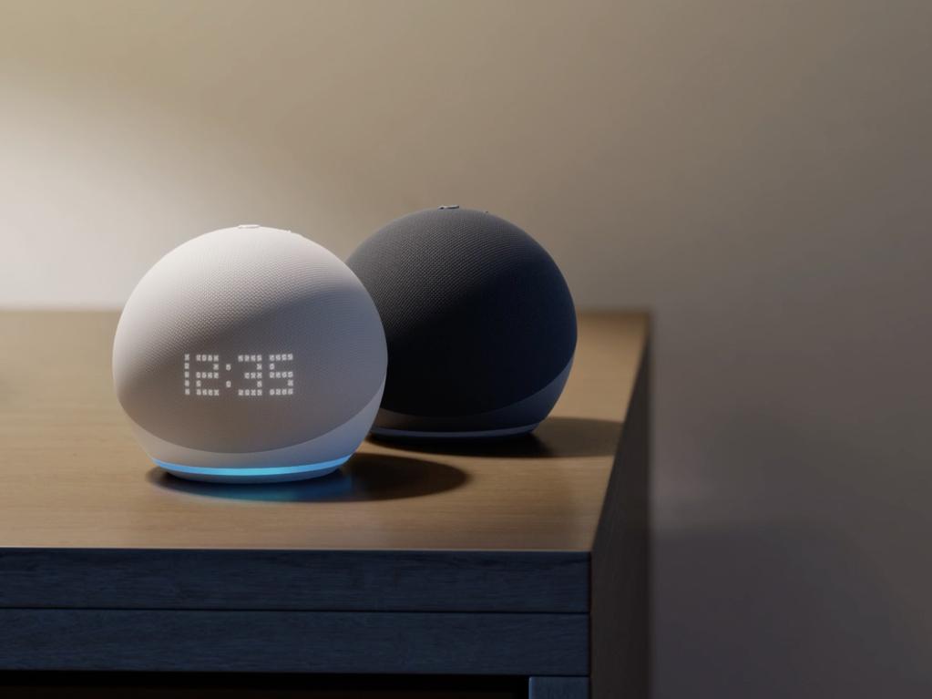 The Echo Dot and Echo Dot with Clock. Picture: Supplied