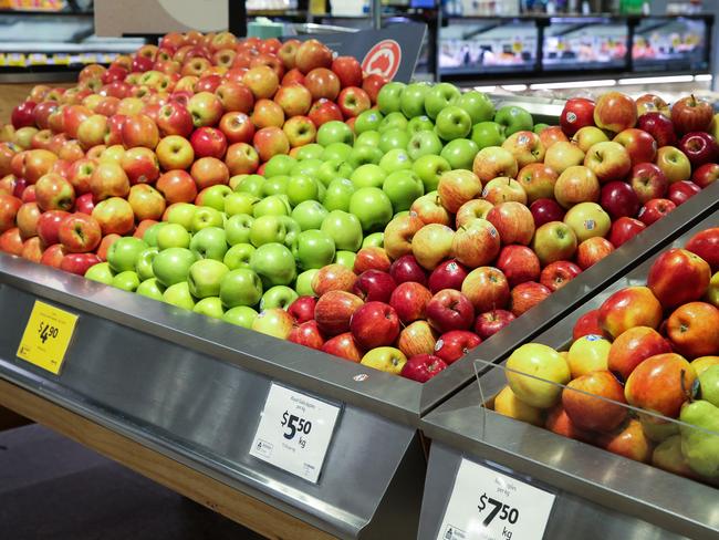 SYDNEY, AUSTRALIA - Newswire Photos JANUARY 17, 2022: A view of a produce section in a coles supermarket while they fix some general prices on specific food items to help out families with their weekly grocery budgets to provide some relief with the rising cost of living. Picture: NCA NewsWire