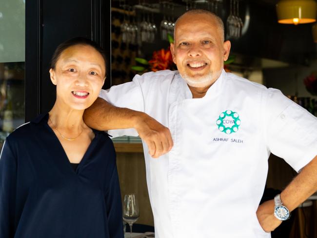 Ashraf and Kit Saleh at their restaurant in Coya, Cromer. Picture: Paulo Vasquez.