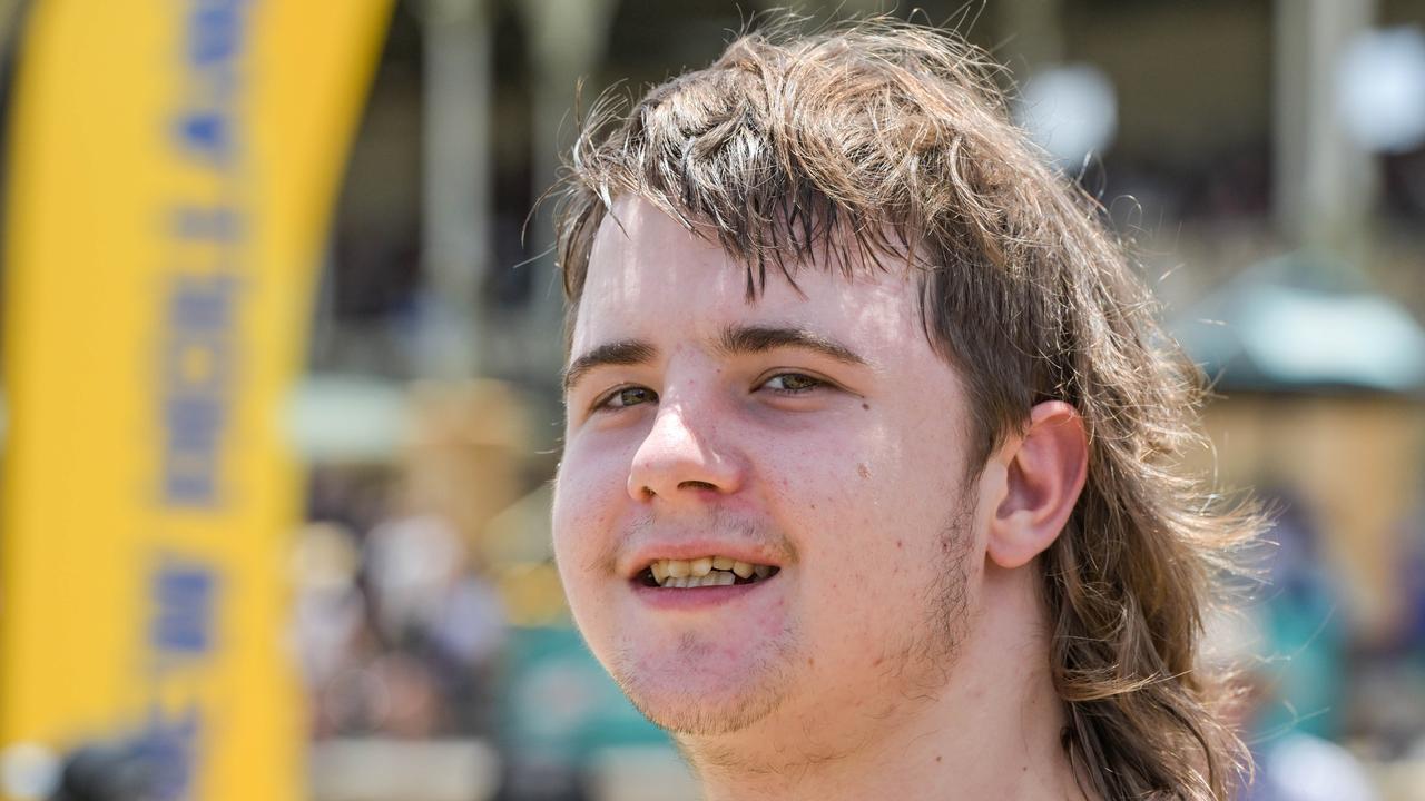 Isaac Deveney vying for best mullet at the VALO Adelaide 500. Picture: Brenton Edwards