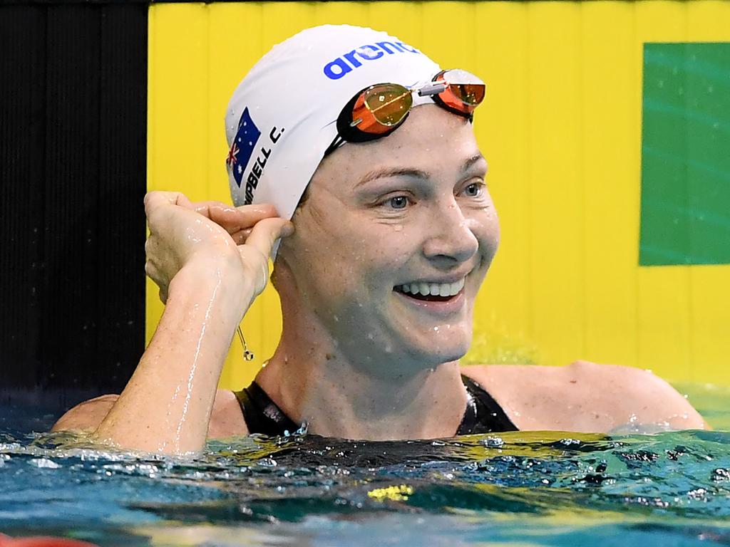 Cate Campbell has been blown away with how quickly Cody Simpson has improved in the pool. (Photo by Mark Brake/Getty Images)