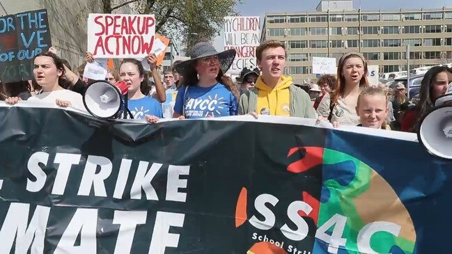 Climate strike rally in Hobart