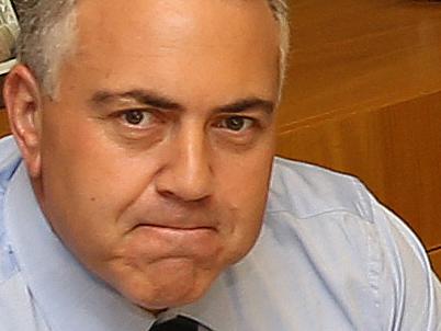 Job ID: PD281466. The Treasurer Joe Hockey walked into the Ministerial Entrance of Parliament House on Budget morning and then held a picfac with Senator Mathias Cormann in his office. His large cigar box was in the corner of his shelf. Pic by: Gary Ramage