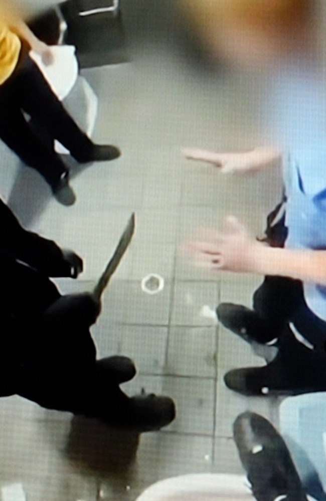 The alleged attack was captured on CCTV footage. Picture: Supplied