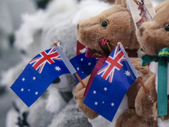 BRISBANE, AUSTRALIA - NewsWire Photos - JANUARY 10, 2025: A generic photo of Australia Day merchandise in Brisbane.Picture: NewsWire / Glenn Campbell