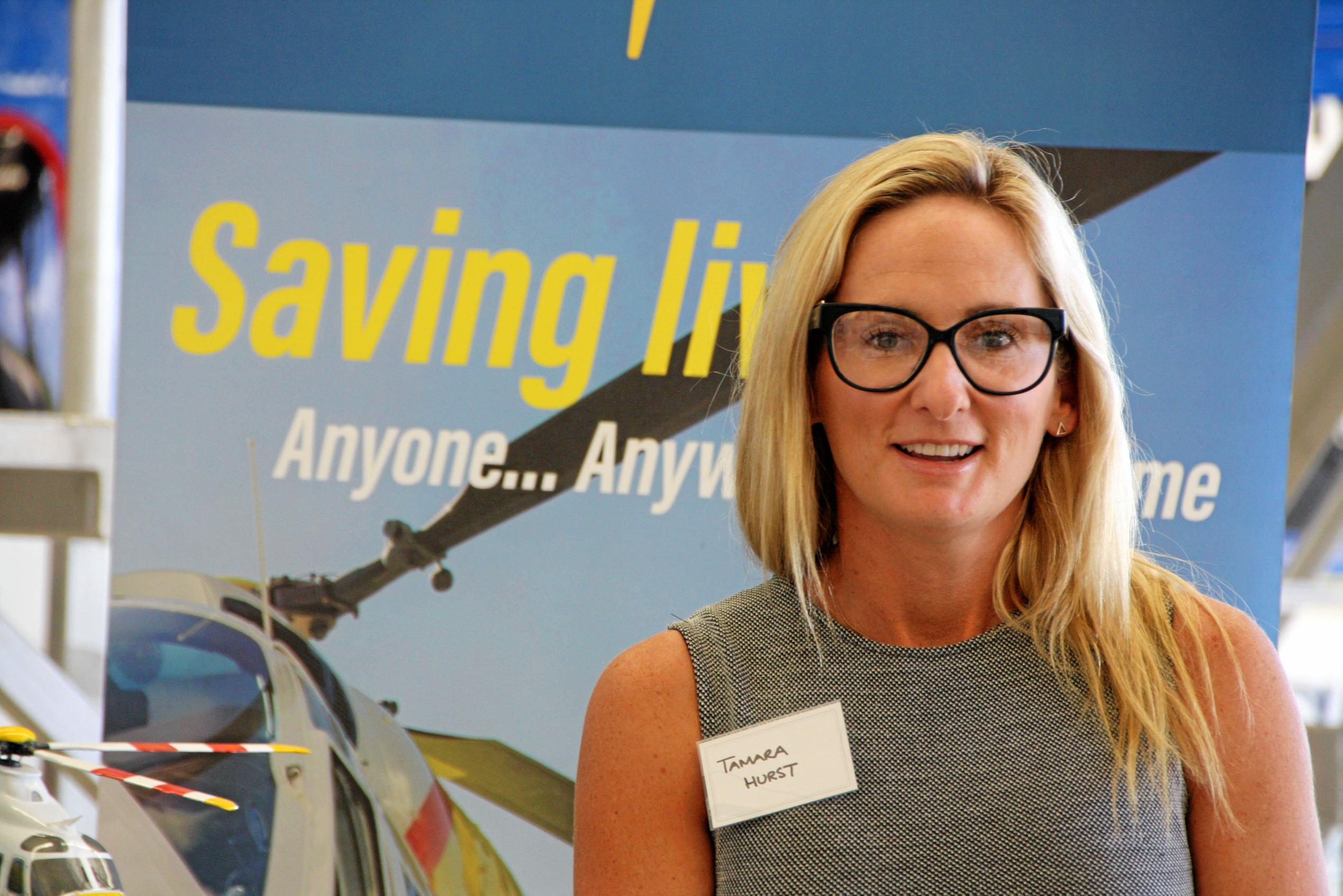 ?Head of training Tamara Hurst at the RACQ LifeFlight Rescue Helicopter presentation morning at Sunshine Coast Airport. Picture: Erle Levey