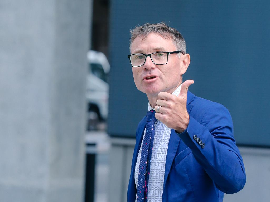 Former Federal MP Andrew Laming leaves Brisbane Supreme Court. Picture: NCA NewsWire / Glenn Campbell