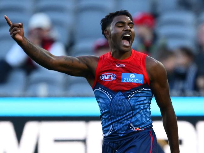 Kysaiah Pickett kicked five goals against Sydney playing a mix of midfield and forward. Picture: Quinn Rooney/Getty Images