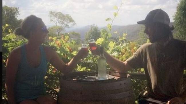 Sam Beattie and Michele Segalla in the Gold Coast Hinterland. Photo: Instagram