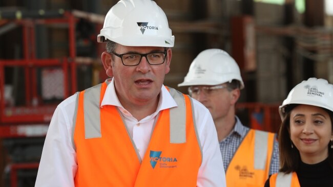 Premier Daniel Andrews says it is his "hope" the state's pandemic declaration will come to end by July. Picture: NCA NewsWire / David Crosling POOL via NCA NewsWire