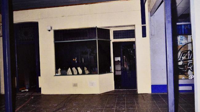 Evidence photos of the fire at the Curious Vine Cafe. Picture: SAPOL