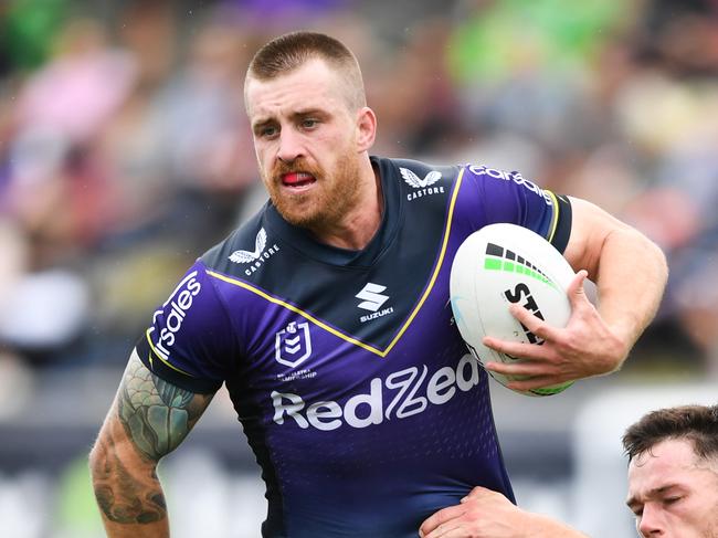 Cameron Munster in action for Melbourne against Canberra in Wagga Wagga. Credit: NRL Images.