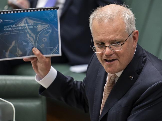 CANBERRA, AUSTRALIA - NewsWire Photos OCTOBER 26 2021: Prime Minister of Australia, Scott Morrison during Question Time at Parliament House in Canberra. Picture: NCA NewsWire / Martin Ollman