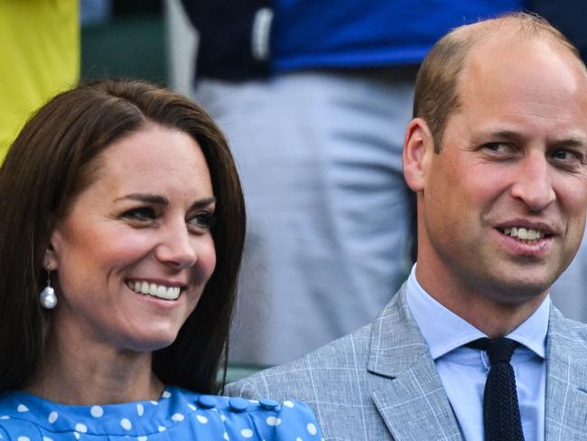 Kate and Wills pictured at Wimbledon this week. Picture: Glyn Kirk/AFP