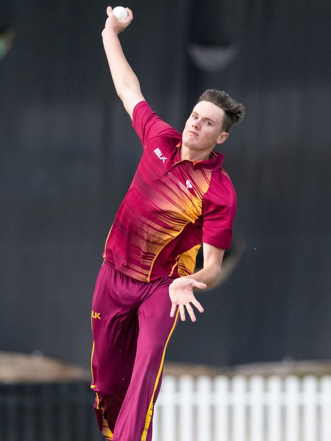 Gold Coast Dolphins all-rounder Josh Kann in action for the Queensland under-19s last season. Picture: Brody Grogan/Cricket Australia