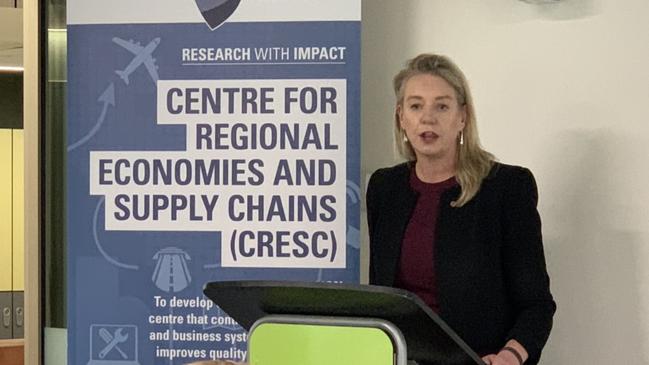 Senator Bridget McKenzie speaking at the launch of CRESC. PHOTO: Lachlan Berlin