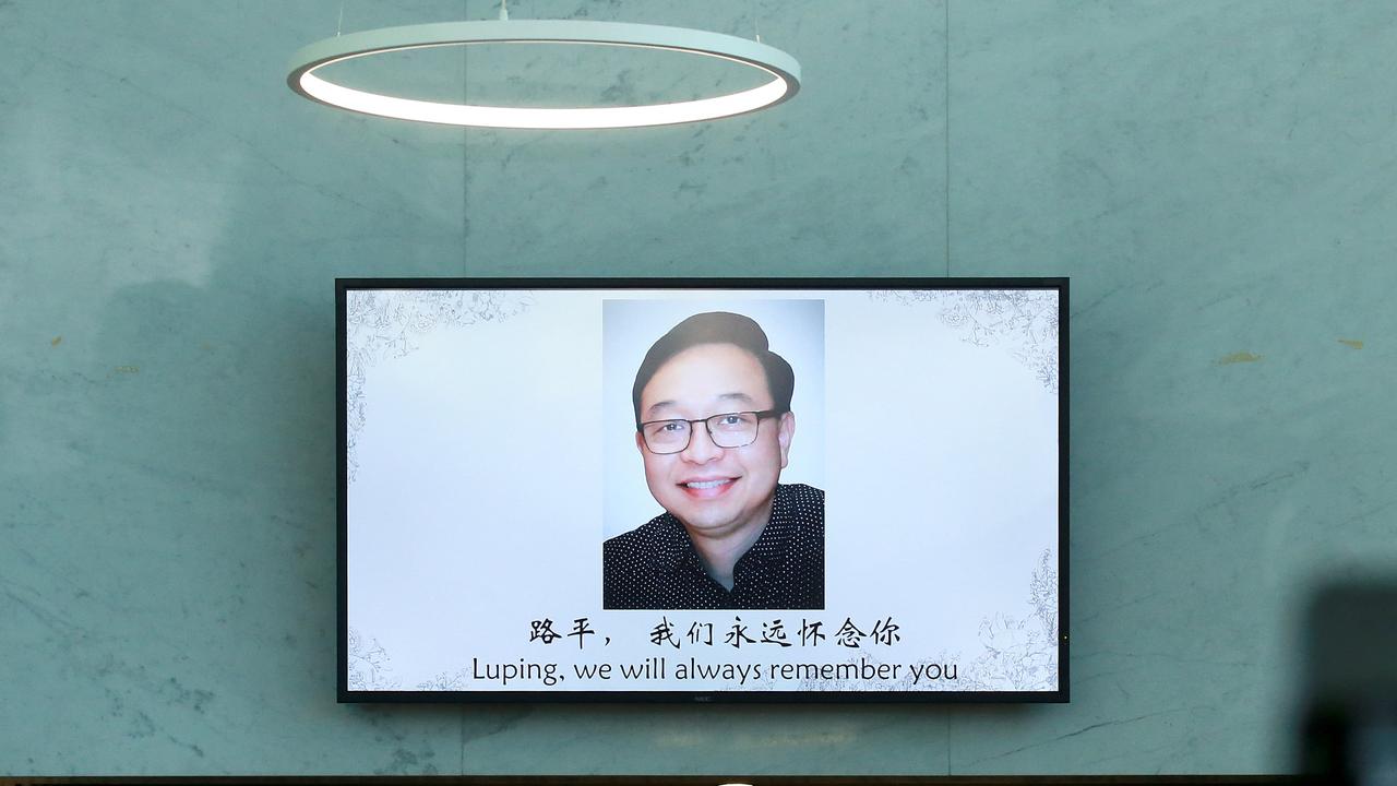 Funeral of Dr Luping Zeng at the Holland Park Mount Thompson Memorial Gardens, Holland Park, Saturday April 27, 2019. (AAP/Image Sarah Marshall)