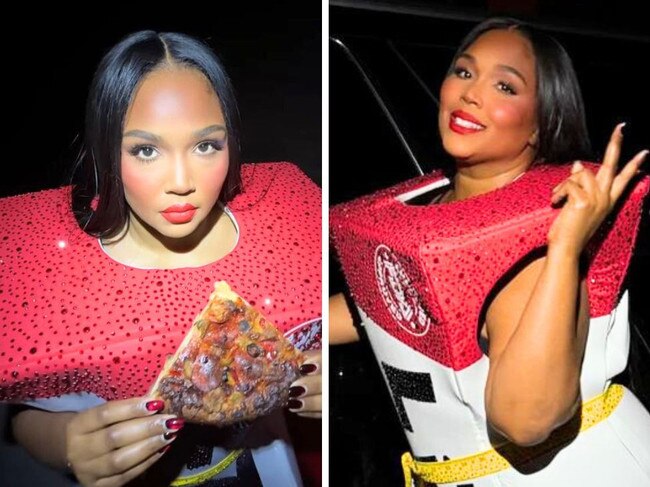 Lizzo mocks weight loss parody with Halloween costume.