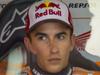 Repsol Honda's Spanish rider Marc Marquez looks on in the pits during the Moto GP qualifying session on the eve of the Aragon Grand Prix at the Motorland racetrack in Alcaniz on September 26, 2015. AFP PHOTO/ JAIME REINA