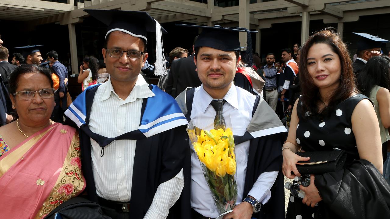 Deakin graduation: Bina Dahl, Sudeep Dahl, Saresh Denja and Sarita Denja