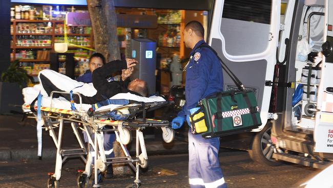 An assault outside the Royal Oak Hotel on Bay St Double Bay. Picture: Gordon McComiskie