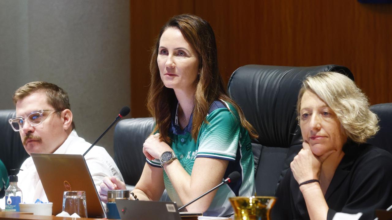 Cairns Regional Council planning director Ed Johnson, Cairns Mayor Amy Eden and acting CEO Christine Posgate at the council chambers. Picture: Brendan Radke