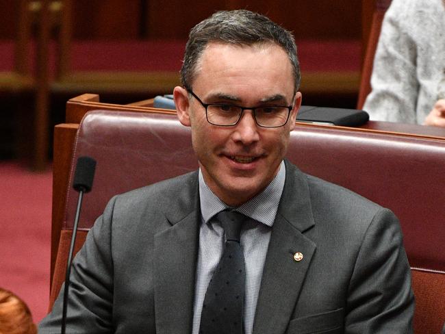 Independent Senator Tim Storer during a division in the Senate chamber at Parliament House in Canberra, Monday, June 25, 2018. (AAP Image/Mick Tsikas) NO ARCHIVING