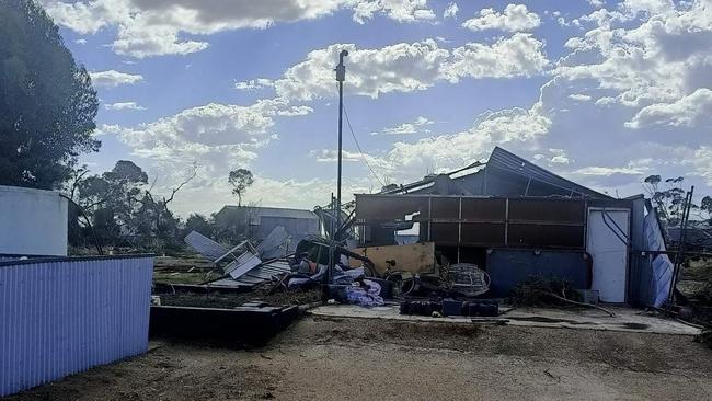 The aftermath of the storm at Murdinga.