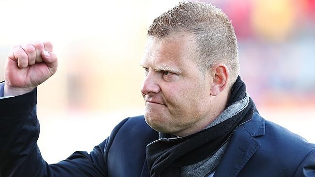 Adelaide United coach Josep Gombau after winning against Perth Glory in round one. Picture: Michael Dodge. 