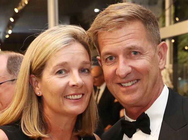 Commonwealth Games - Flag Bearer - 2018.Black Tie Dinner at the Longines Records Club.Tim Worner and wife Katrina.Picture: NIGEL HALLETT