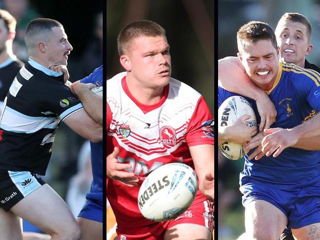 Players from the Terrigal-Wamberal Sharks, Toukley Hawks, The Entrance Tigers and Kincumber Colts during round seven of the 2023 Central Coast Rugby League first grade competition. Picture: Sue Graham