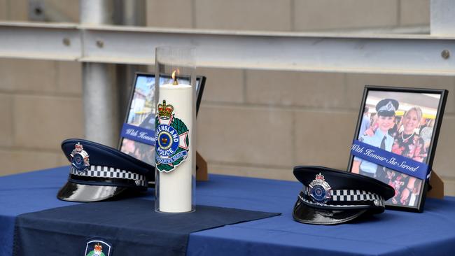 A vigil for Constable Arnold and Constable McCrow is bein gorganised with their families but memorials have been held in other parts of the country. Picture: Evan Morgan