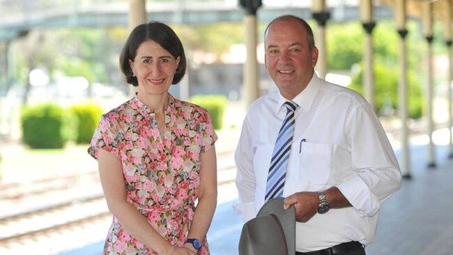 Gladys Berejiklian with disgraced MP Daryl Maguire. Picture: News Corp