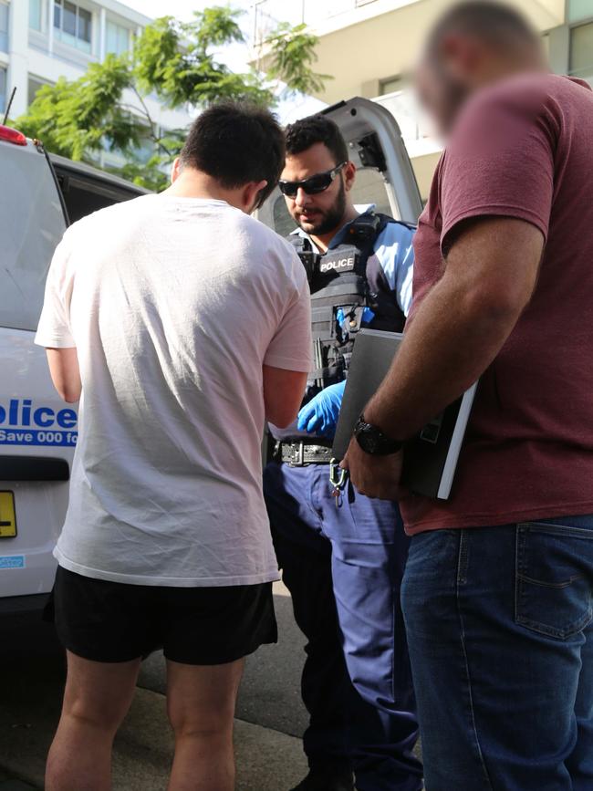 A man is taken into custody at Rhodes. Picture: NSW Police Force