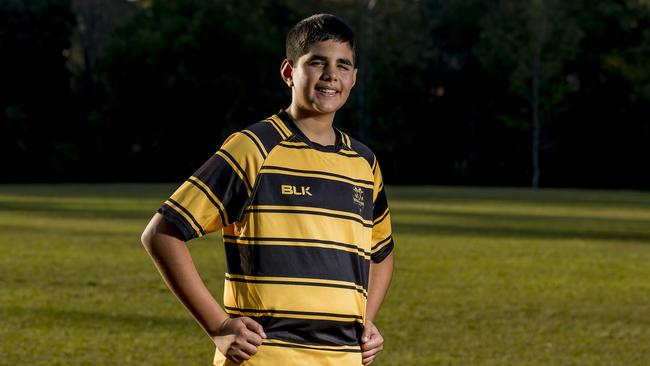 Yatala Rams Junior Rugby Union Club members. Ashvin Ahluwalia, 13. Picture: Jerad Williams