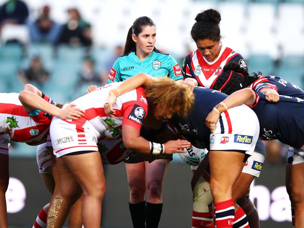 Kasey Badger and referees who work across the NRLW will welcome the CBA changes. Picture: Mark Kolbe/Getty Images