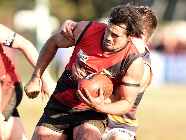 Jared Lepore in action during the 2017 Division 2 grand final. Picture: David Smith/AAP