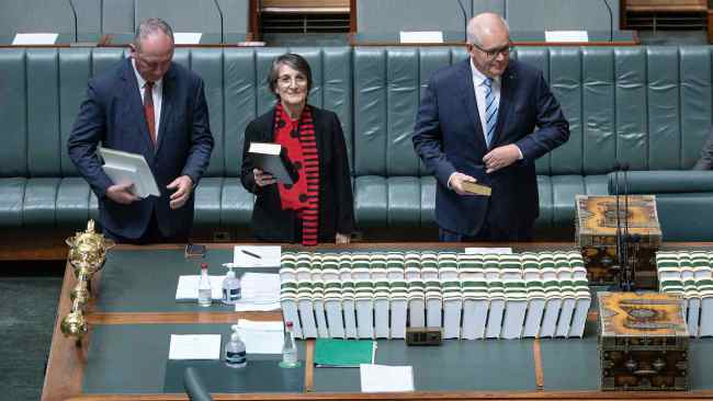 Ex-PM Scott Morrison And And His Former Deputy Barnaby Joyce Sworn In ...