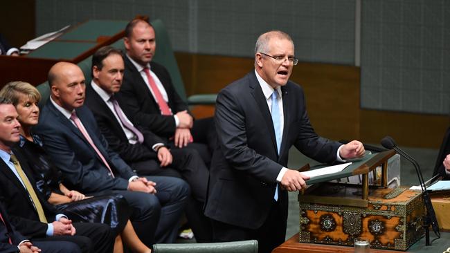 Treasurer Scott Morrison hands down the Budget. We’re on the air with the man of the hour on Miranda Live. Picture: AAP