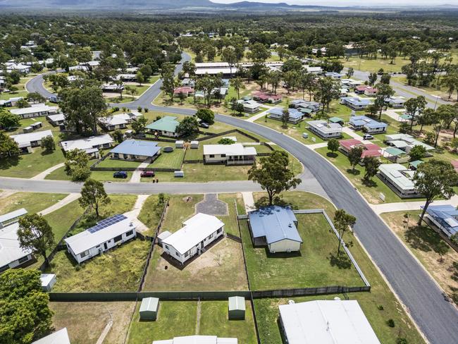 Aerial view of Glenden, Queensland, a small mining town that was at risk of being demolished.