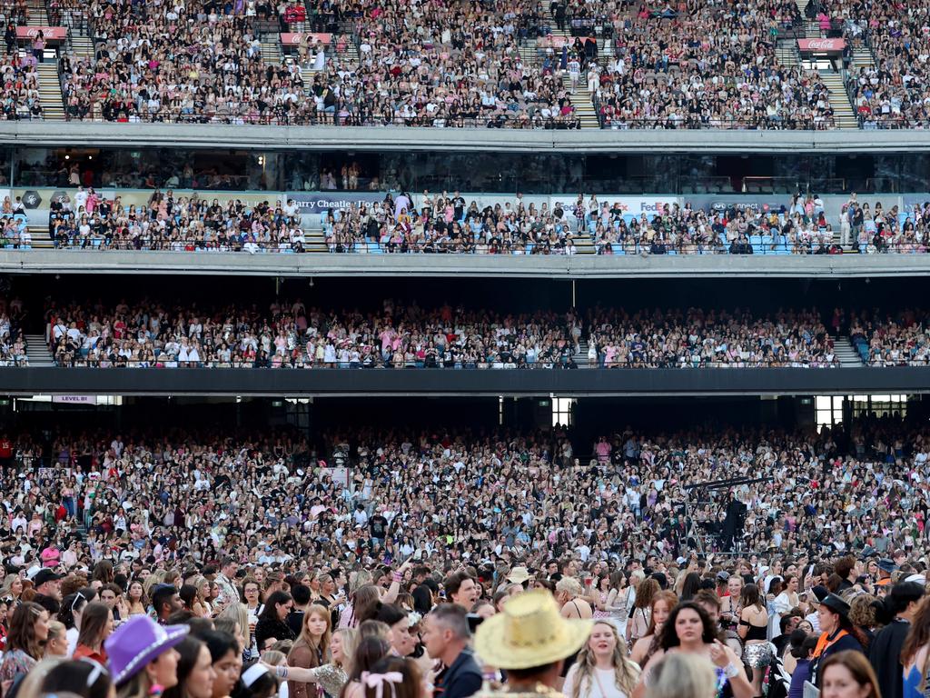 Taylor Swift had a record 96,000 fans at the MCG last week. Picture: NCA NewsWire / Jake Nowakowski