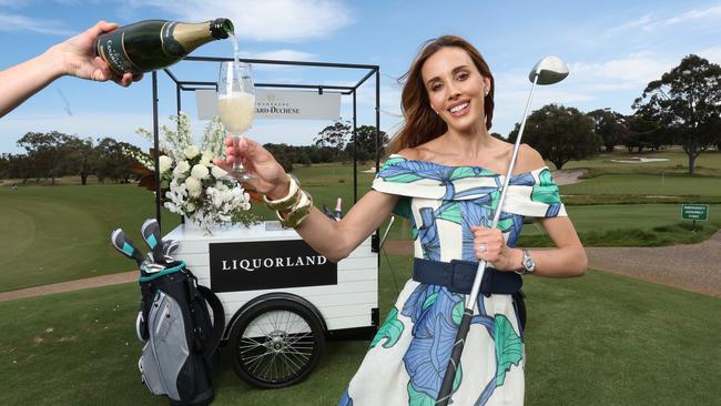 Bec Judd promoting the Australian Masters new The 19th Fan Experience at Kington Heath Golf Club.                       Picture: David Caird