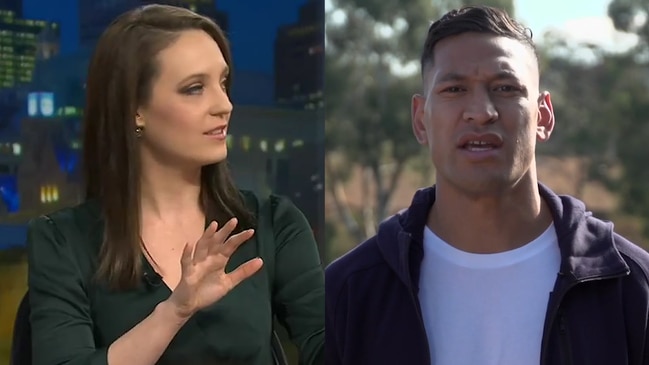 Sally Rugg snaps at Israel Folau comments in fiery Q&A debate