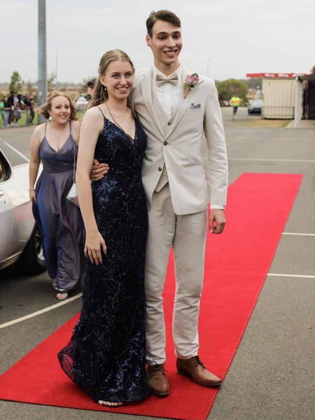 Alix Forrest and her partner Zachary Grotherr at the 2023 Kepnock State High School formal.