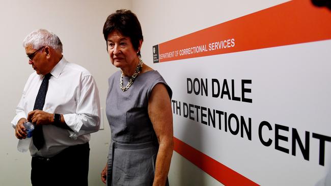 Royal commissioners  Mick Gooda and Margaret White during a tour of the notorious Don Dale Youth Detention facilities