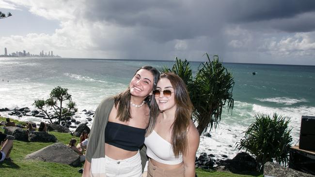 Camilla and Fernanda Garcia at the Gold Coast Pro, Burleigh Heads. Picture: Glenn Campbell