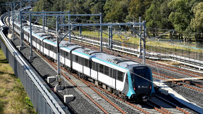 Sydney Metro will be conducting extensive testing on 51km of track ahead of the opening of the city Metro line. Picture: AAP Image/Joel Carrett.