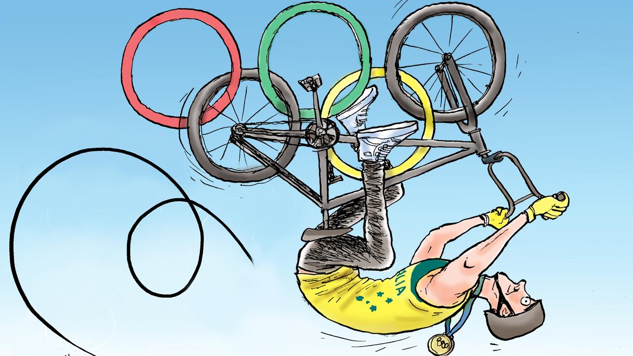 Mark Knight’s cartoon shows the new sport of BMX freestyle has fitted right in at the Tokyo Olympic Games.