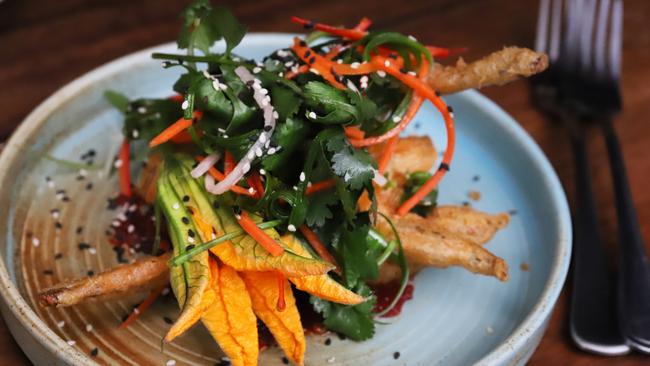 Taste Bar & Grill’s zucchini flowers. Picture: Jenifer Jagielski
