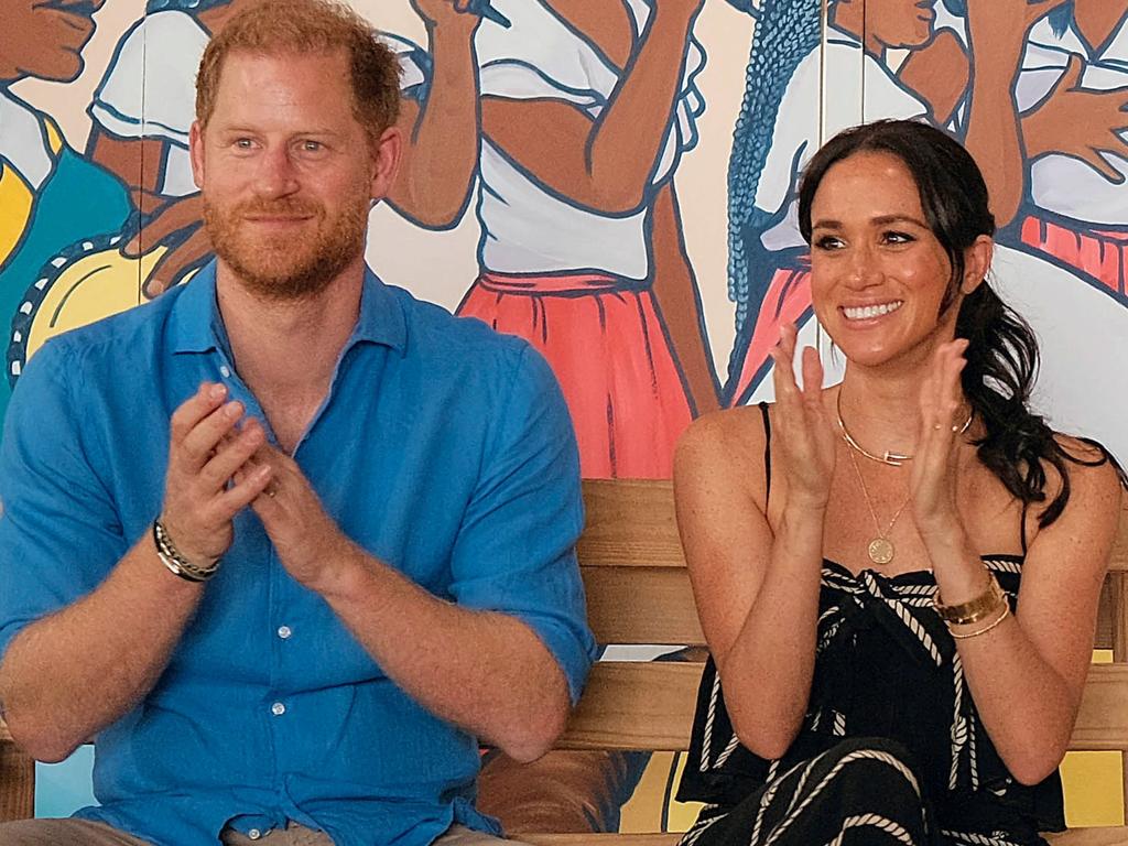 Harry and Meghan in Colombia in August. Picture: ANDRES CASTILLA / Colombian Vice-Presidency / AFP